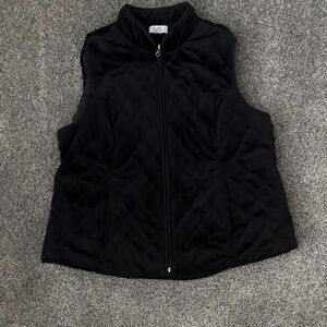 Croft & Barrow Black Quilted Vest